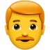 👨‍🦰 man: red hair display on Apple